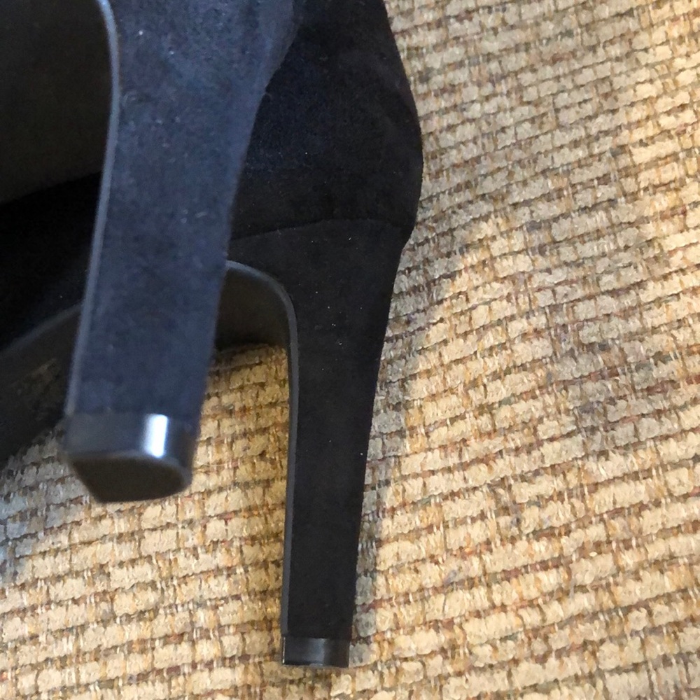 Extremely Cool Open Toed Booties Size 8 1/2 Black - image 7